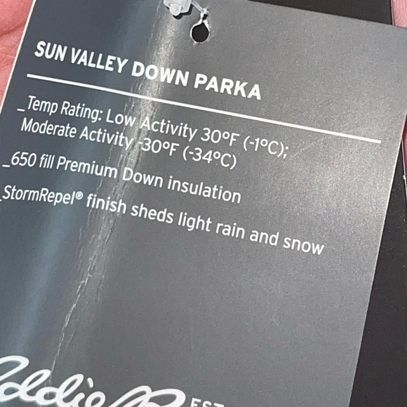 NWT Eddie Bauer Sun Valley Down Parka. Size 1X. 650 full premium down. - Picture 5 of 14